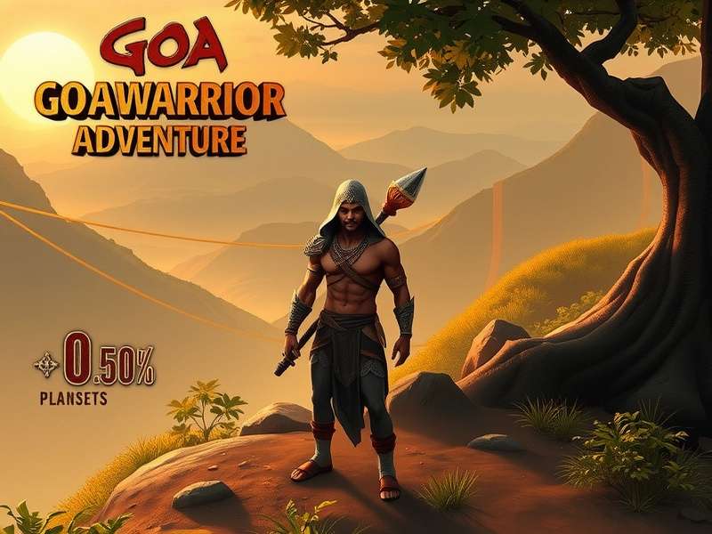 Goa Warrior Adventure gameplay screenshot showing character in Goan landscape